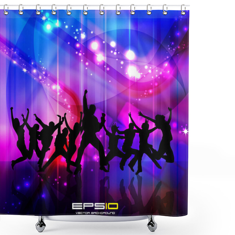 Personality  Music Event Background. Vector Eps10 Illustration. Shower Curtains