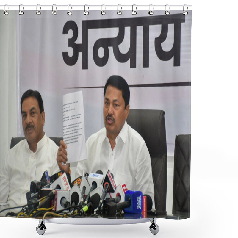 Personality  MUMBAI INDIA NOVEMBER 28 2024 Maharashtra Congress President Nana Pathole Addressing The Media At Tilak Bhavan On November 28 2024 In Mumbai India Photo By Bhushan Koyande Hindustan Times  Shower Curtains