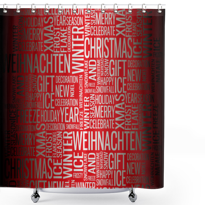 Personality  Abstract Christmas Card Shower Curtains