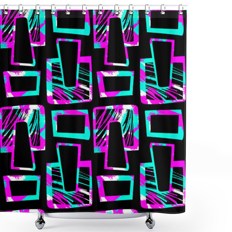 Personality   Seamless Urban Funky Textile Pattern  Shower Curtains