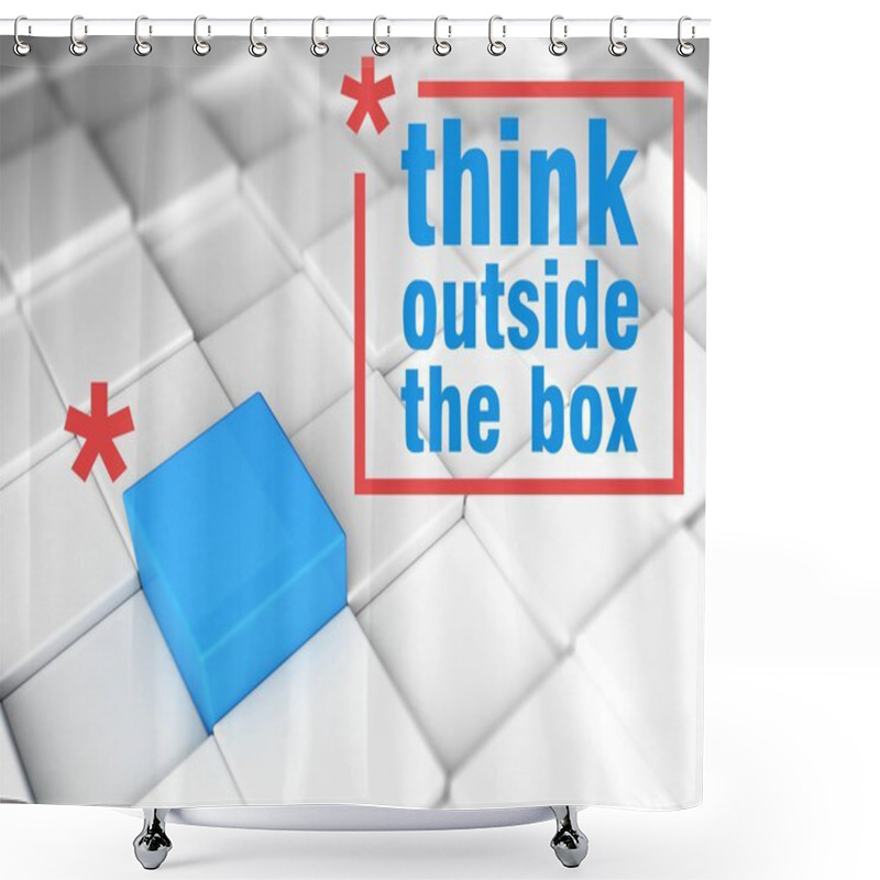 Personality  Think Outside The Box, One Unique Leader Shower Curtains