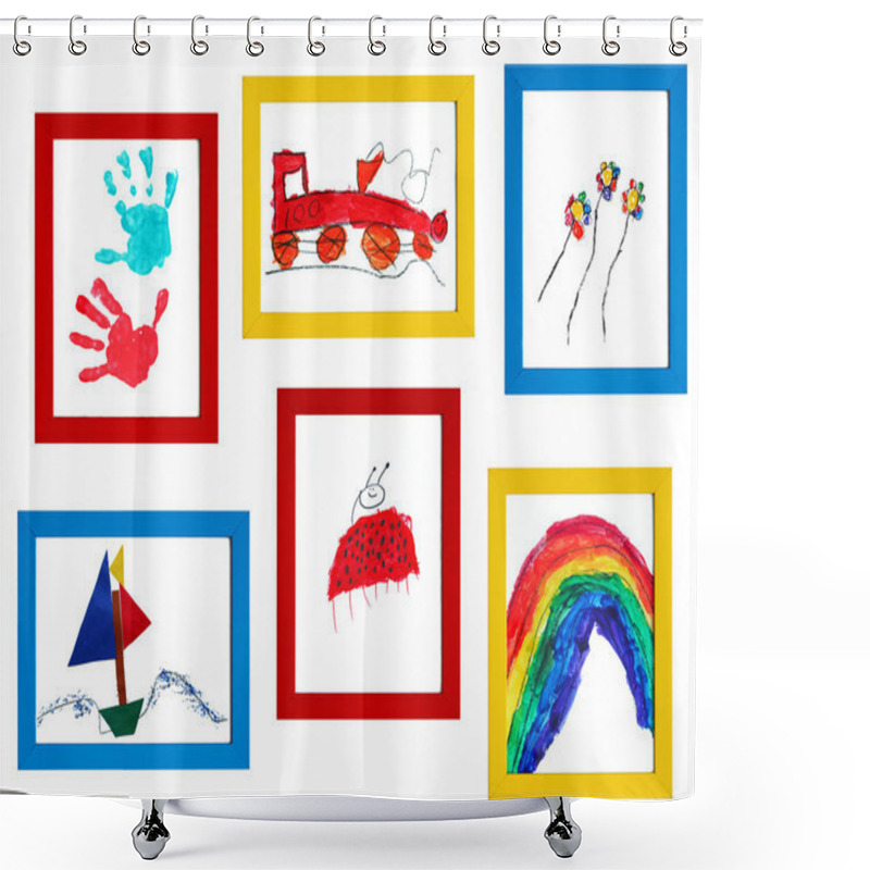 Personality  Child Art Shower Curtains