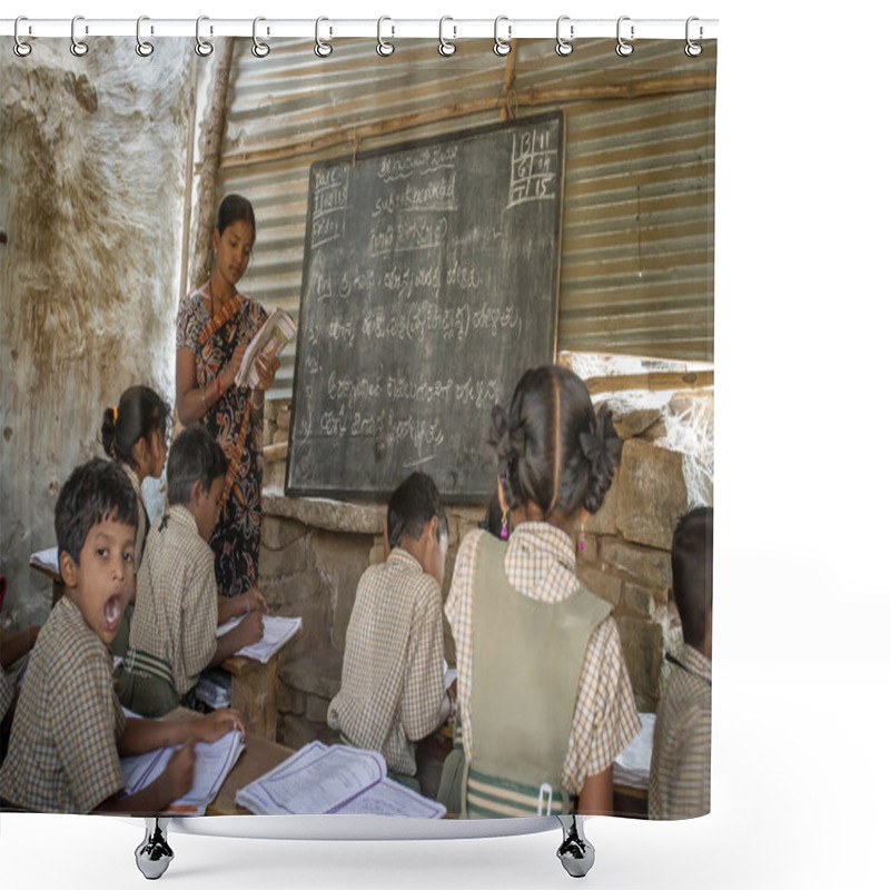 Personality  Children Attending Lesson In Classroom Shower Curtains