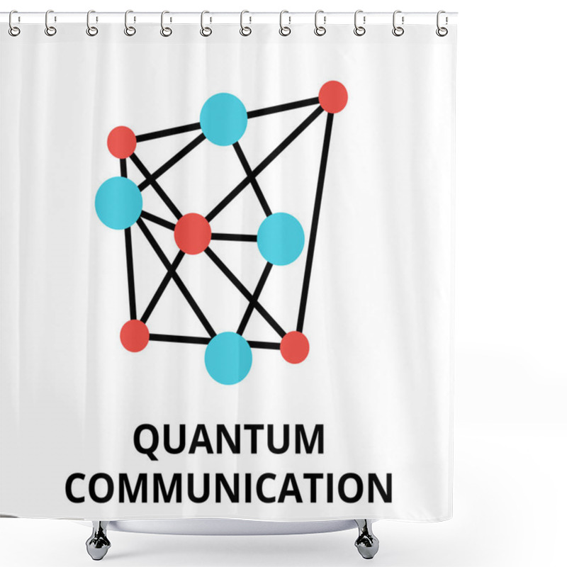 Personality  Icon Of Future Technology - Quantum Communication Shower Curtains