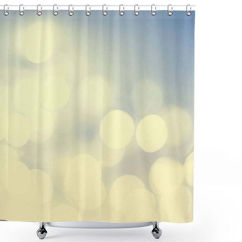 Personality  Golden Festive Blurred Background Shower Curtains