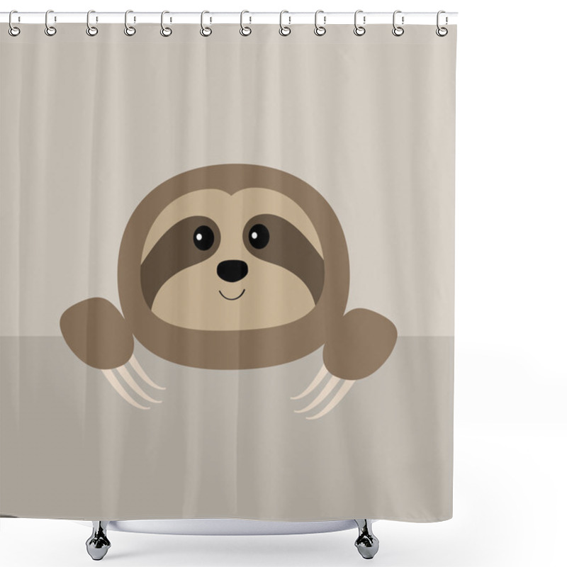 Personality  Sloth Face And Hands Shower Curtains