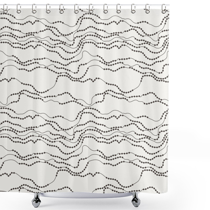 Personality  Sector Pattern Of Curved Lines Shower Curtains