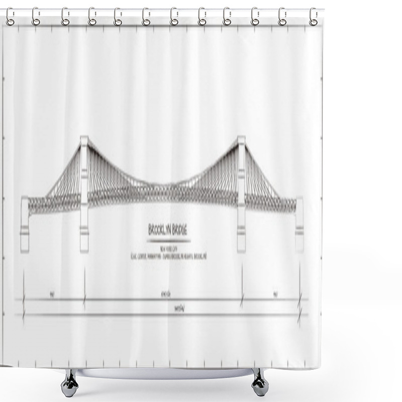 Personality  Brooklyn Bridge, New York Shower Curtains