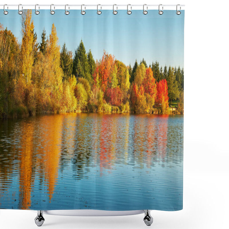 Personality  Scenic Autumn Landscape Shower Curtains