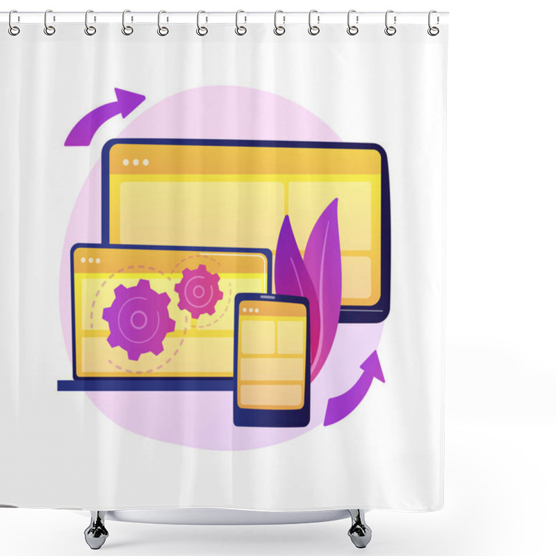 Personality  Web Page Visualization Vector Concept Metaphor Shower Curtains