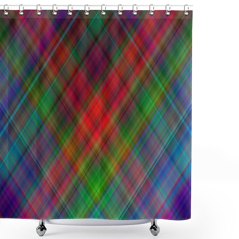 Personality  Vibrant Background Of Intersecting At An Angle Of Rainbow Lines Shower Curtains