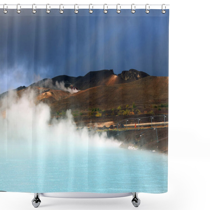 Personality  Geothermal Region Of Hverir In Iceland Near Myvatn Lake, Iceland, Europe Shower Curtains