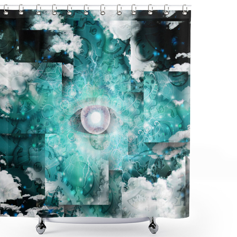 Personality  Welcome To The Machine Shower Curtains