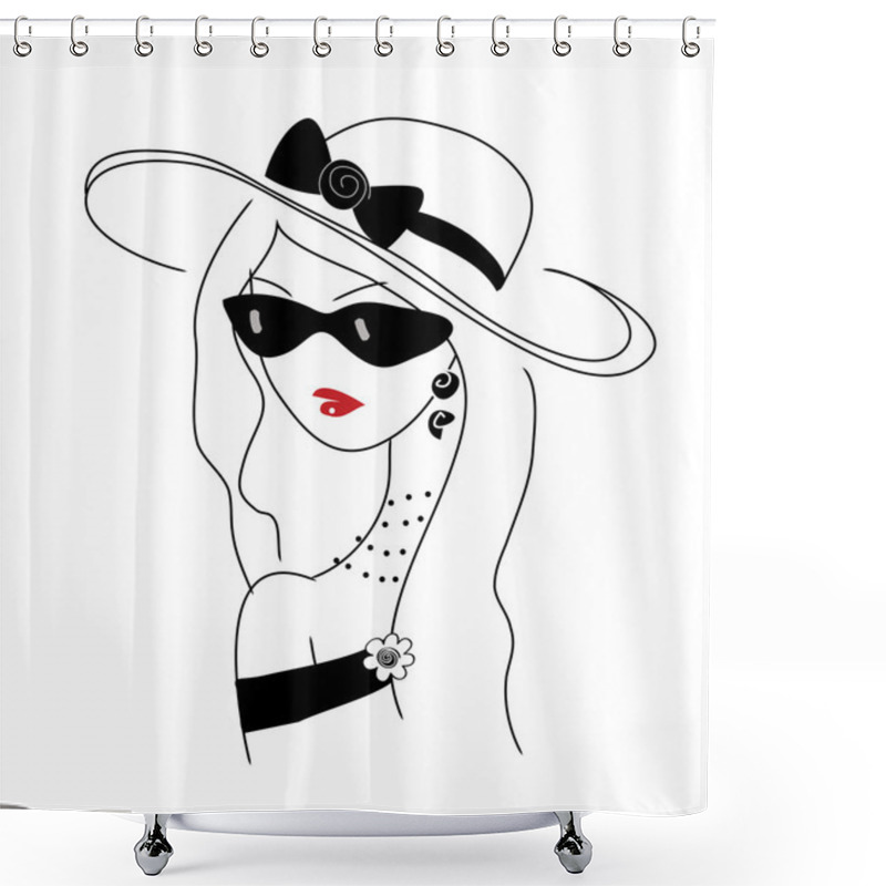 Personality  Fashionable Girl Shower Curtains