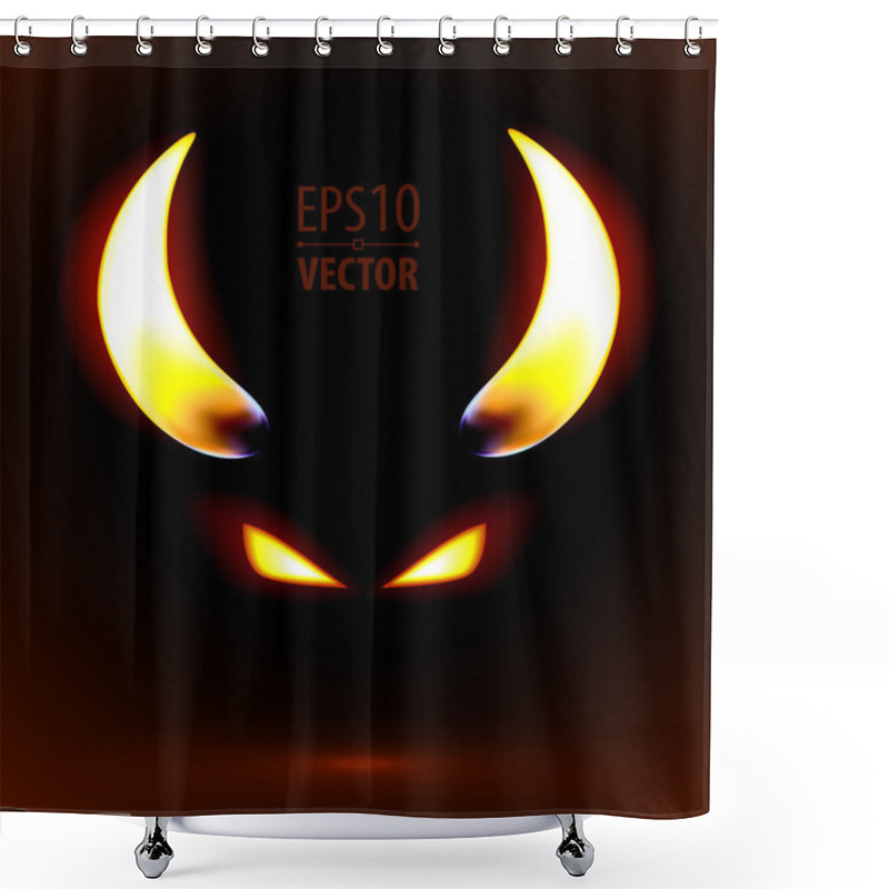 Personality  Fire Silhouette Of The Satan Shower Curtains