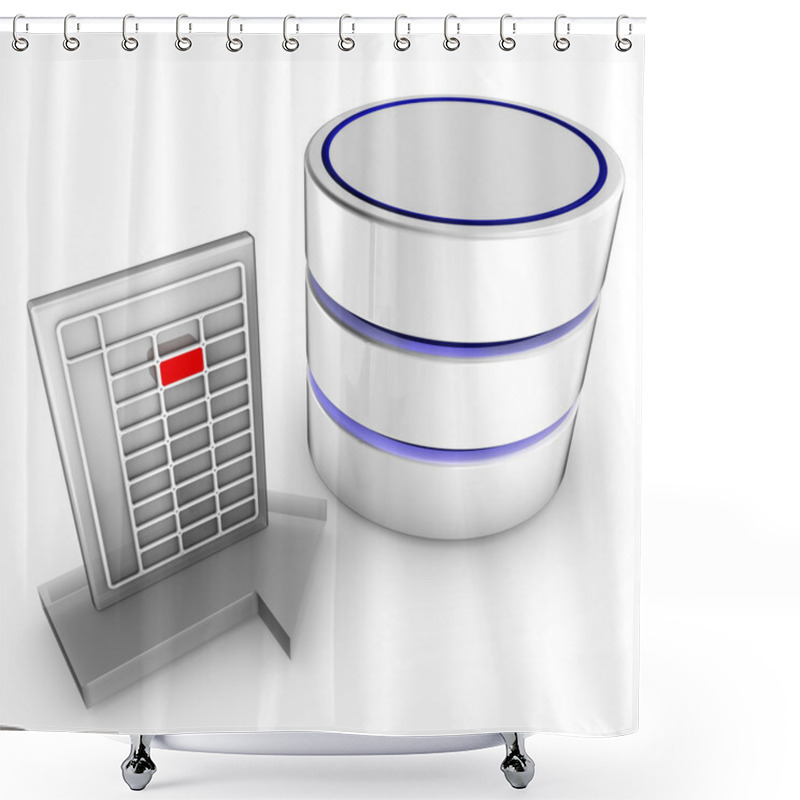 Personality  Import Data To A Database Shower Curtains