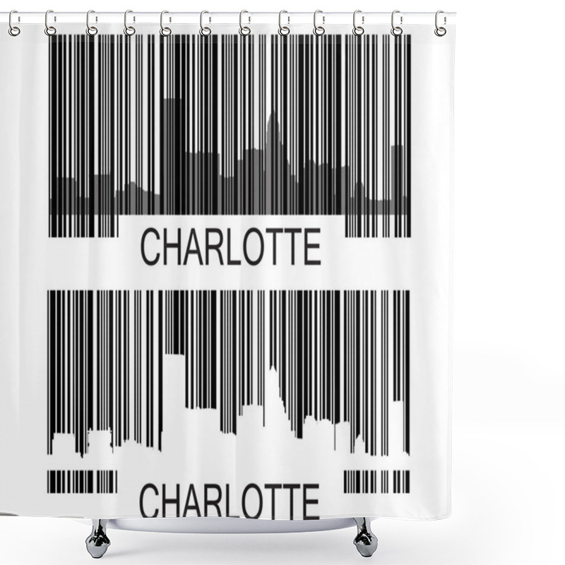 Personality  Charlotte Barcode Shower Curtains