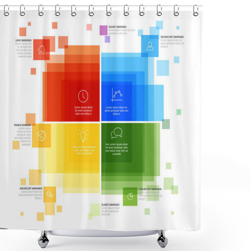 Personality   Infographic Diagram Template  Shower Curtains