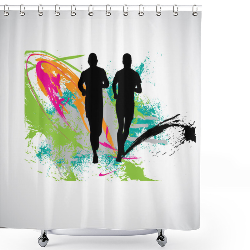 Personality  Jogger, Sport Illustration Shower Curtains