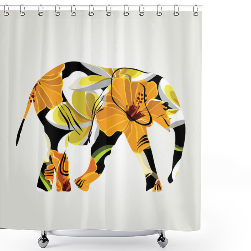 Personality  Cartoon Elephant. Shower Curtains