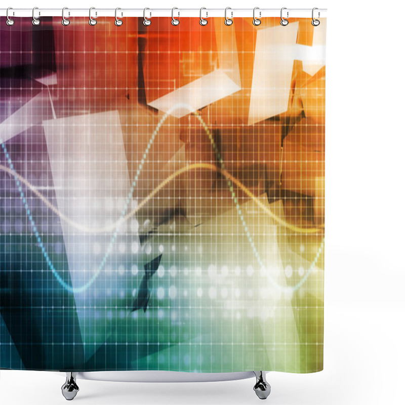 Personality  Science Analytics Concept Art Shower Curtains