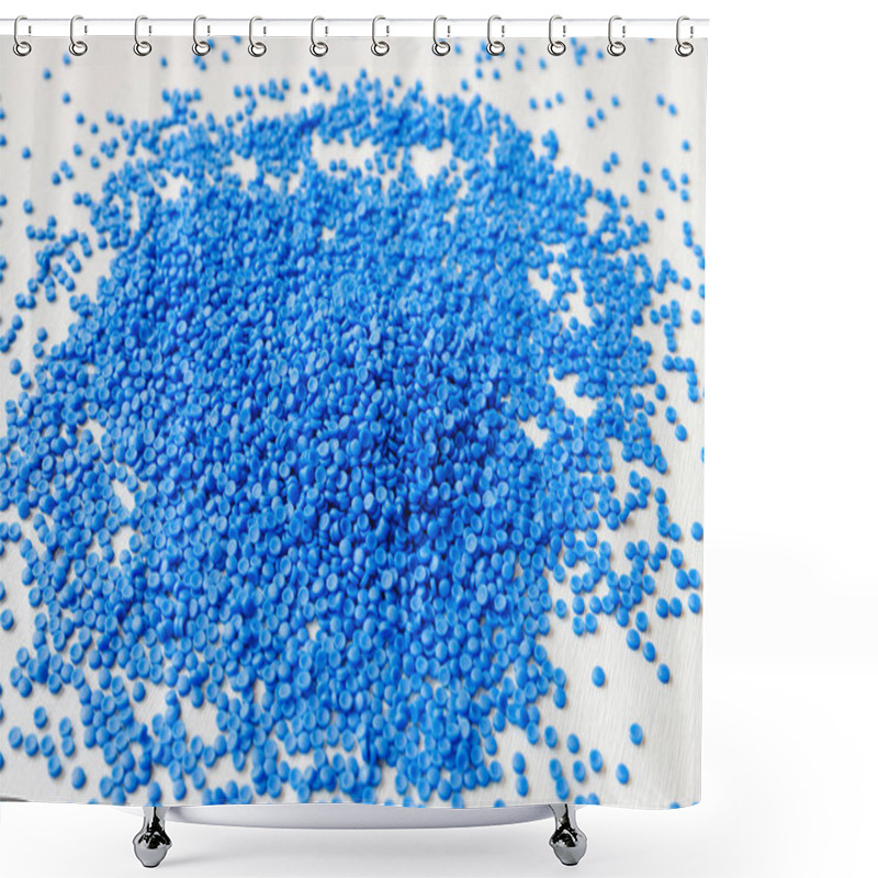 Personality  Close-up Of Plastic Polymer Granules, Polymer Plastic, Polymer P Shower Curtains