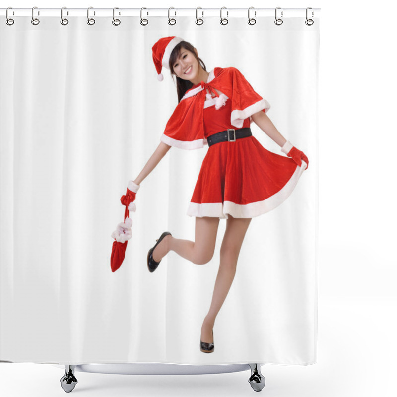 Personality  Christmas Lady Shower Curtains