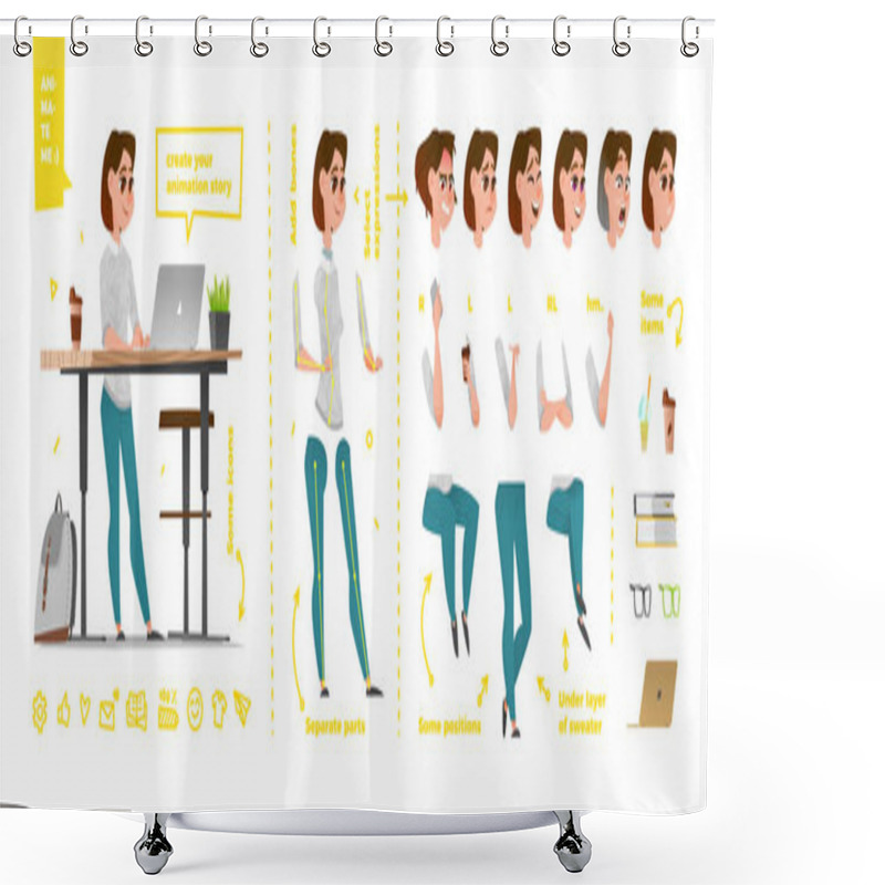 Personality  Stylized Character Body Parts  Shower Curtains