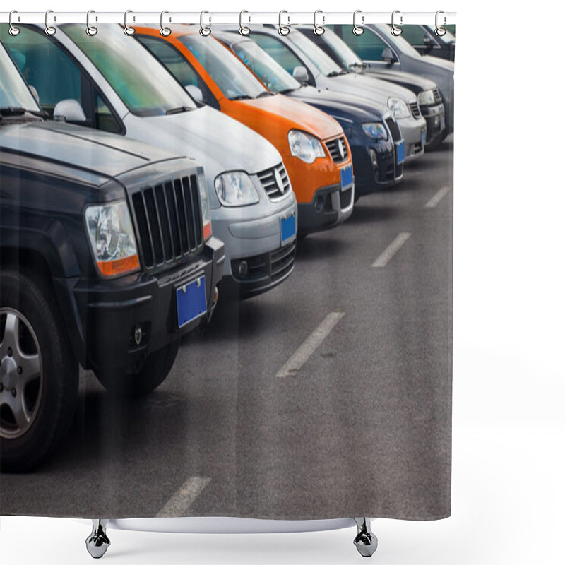 Personality  Cars Parking Shower Curtains