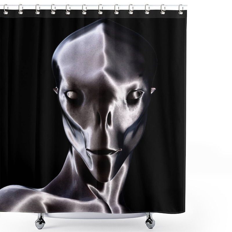 Personality  Digital 3D Illustration Of A Creepy Creature Shower Curtains