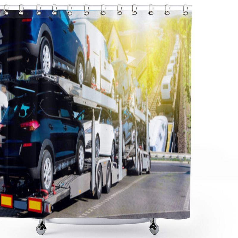 Personality  New Cars On Truck . Transportation New Cars . Shower Curtains