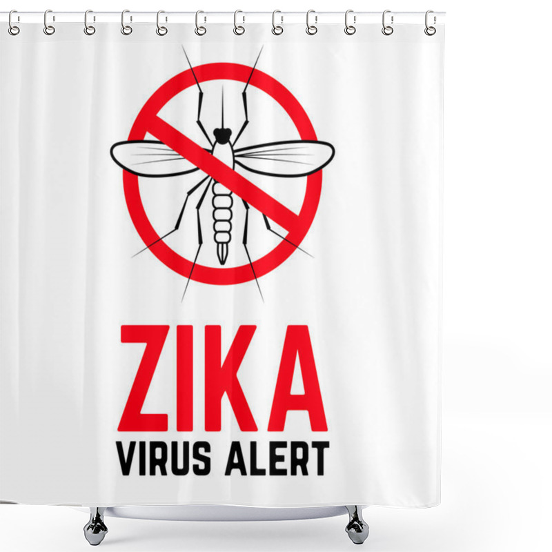 Personality  Zika Virus Alert Shower Curtains