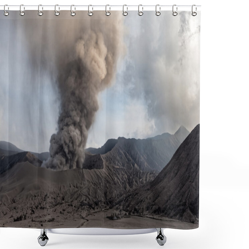 Personality  Mount Bromo Erupts Shower Curtains