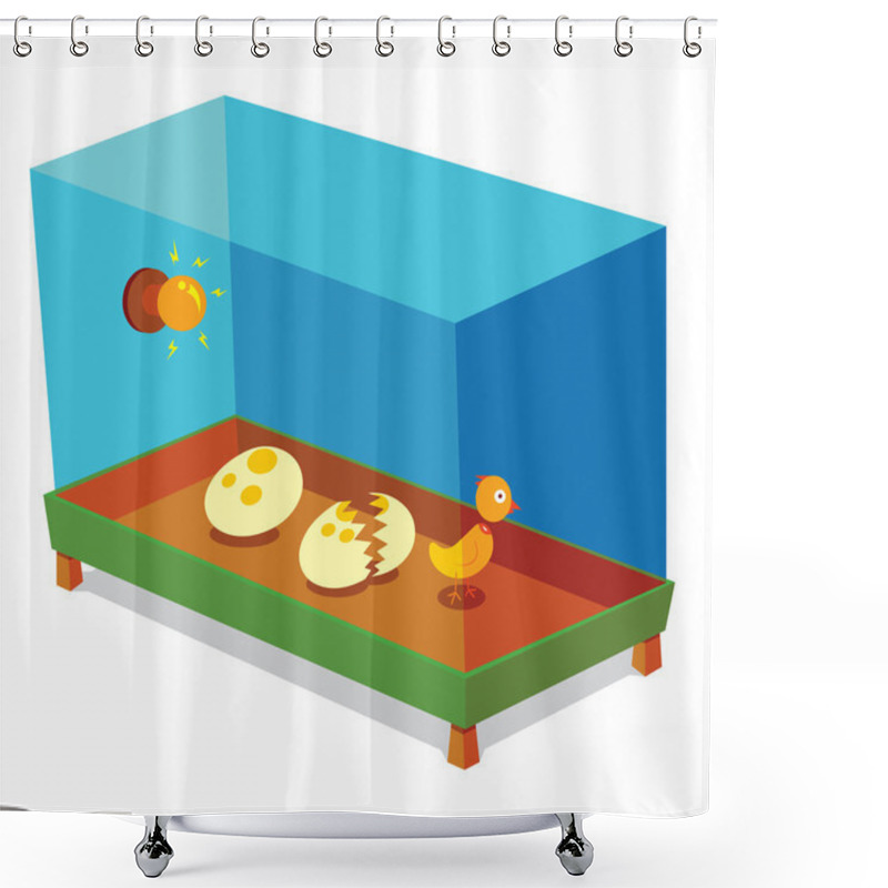 Personality  Egg Incubator Shower Curtains