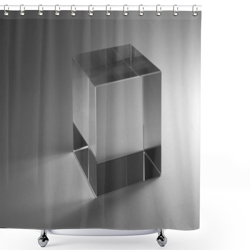 Personality  Solid Glass Cube Shower Curtains