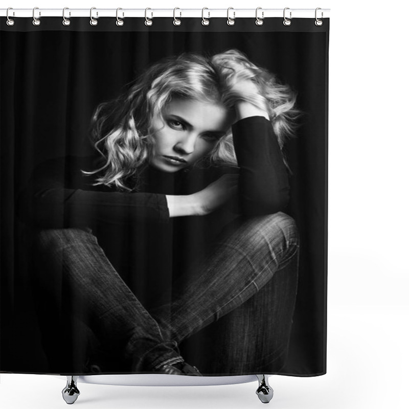 Personality  Loneliness. Emotions. Beauty, Fashion. Shower Curtains