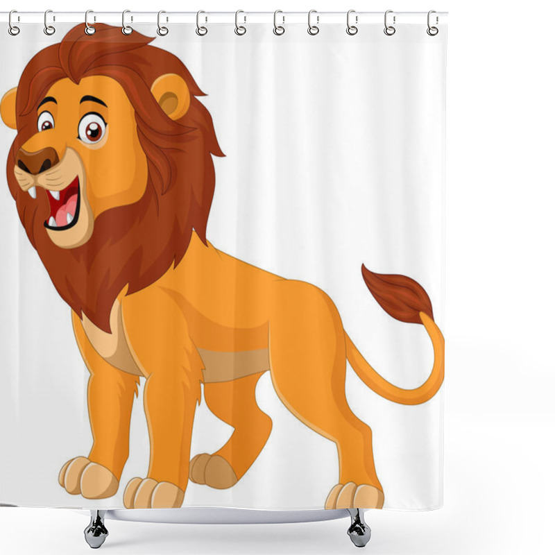 Personality  Cartoon Lion Roaring Shower Curtains