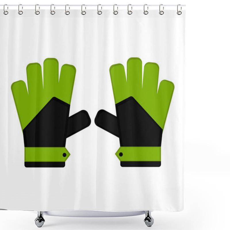 Personality  Isolated Goalkeeper Gloves Icon Shower Curtains