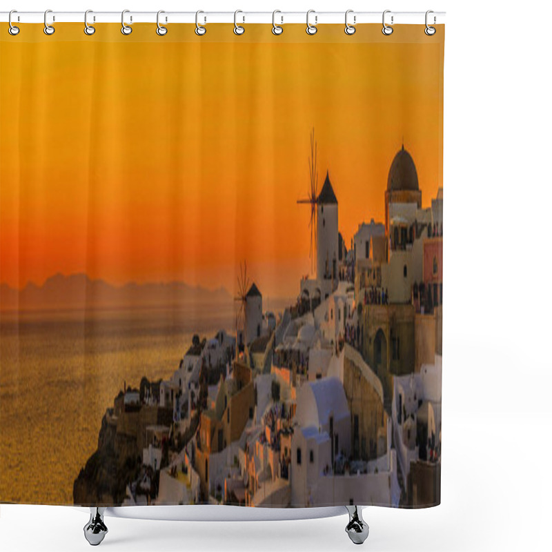 Personality  Amazing View With White Houses  Shower Curtains