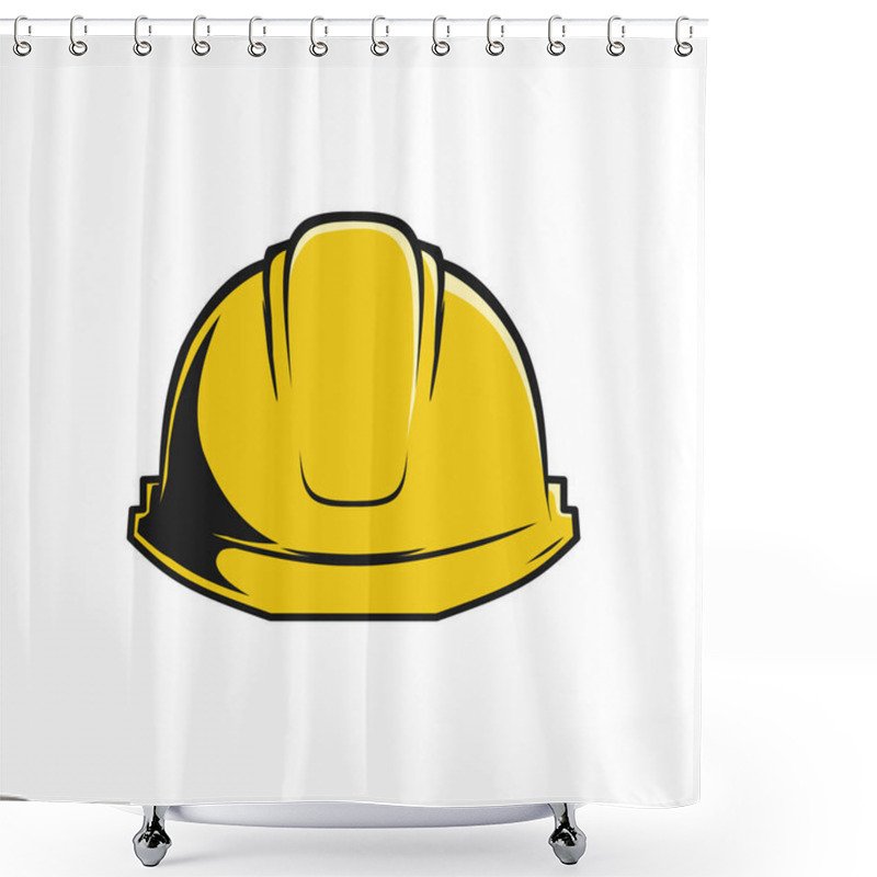 Personality  Industrial Safety Helmet Vector Design Shower Curtains