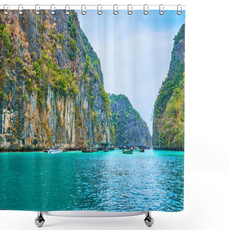 Personality  The Trip Along The Pileh Bay, Phi Phi Leh Island, Krabi, Thailan Shower Curtains