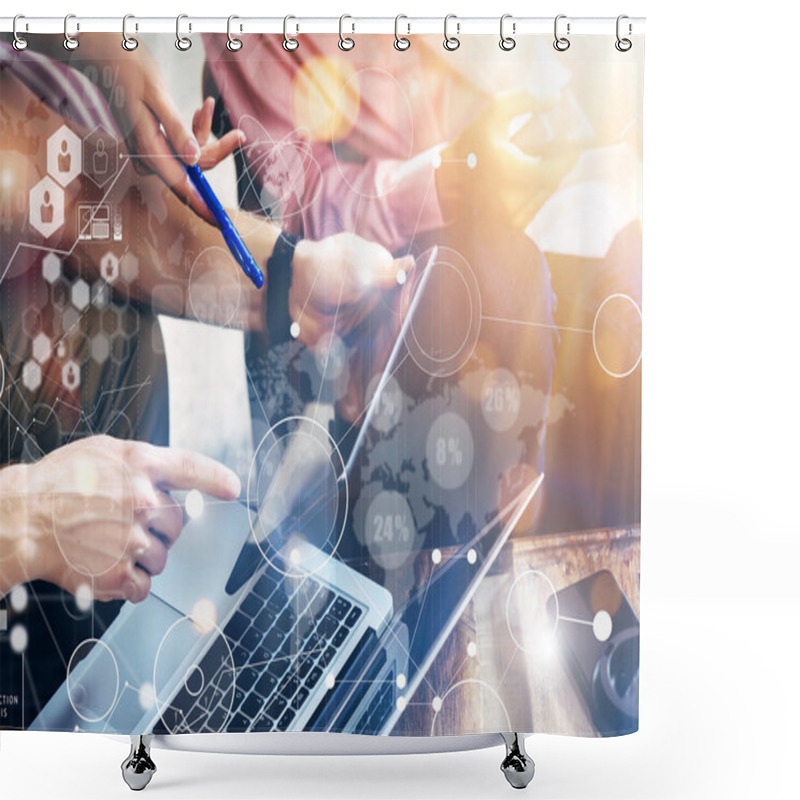 Personality  Global Connection Interface Shower Curtains