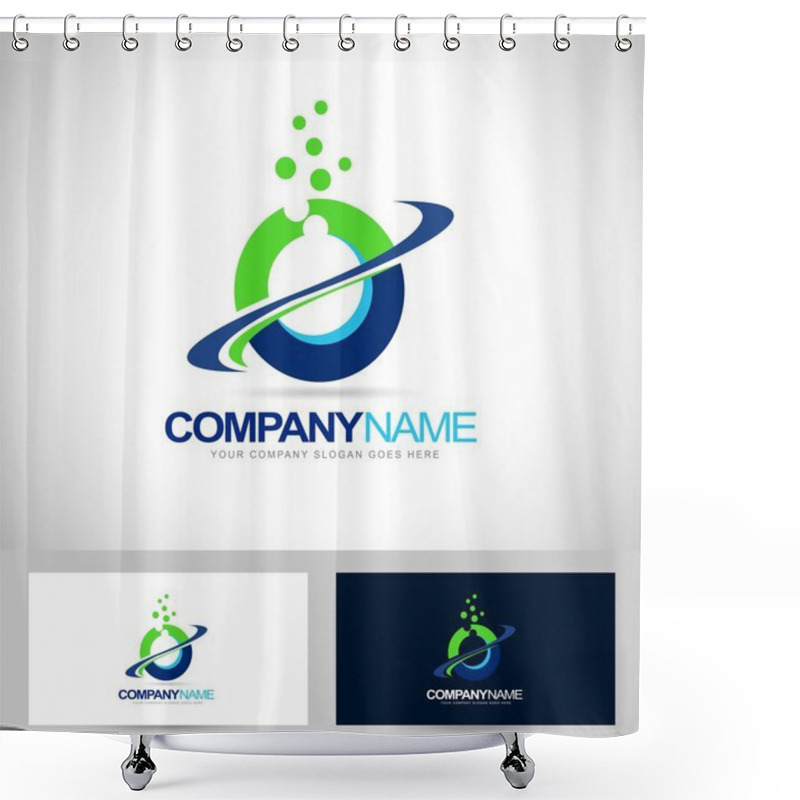 Personality  Logo Design With Swash Shower Curtains