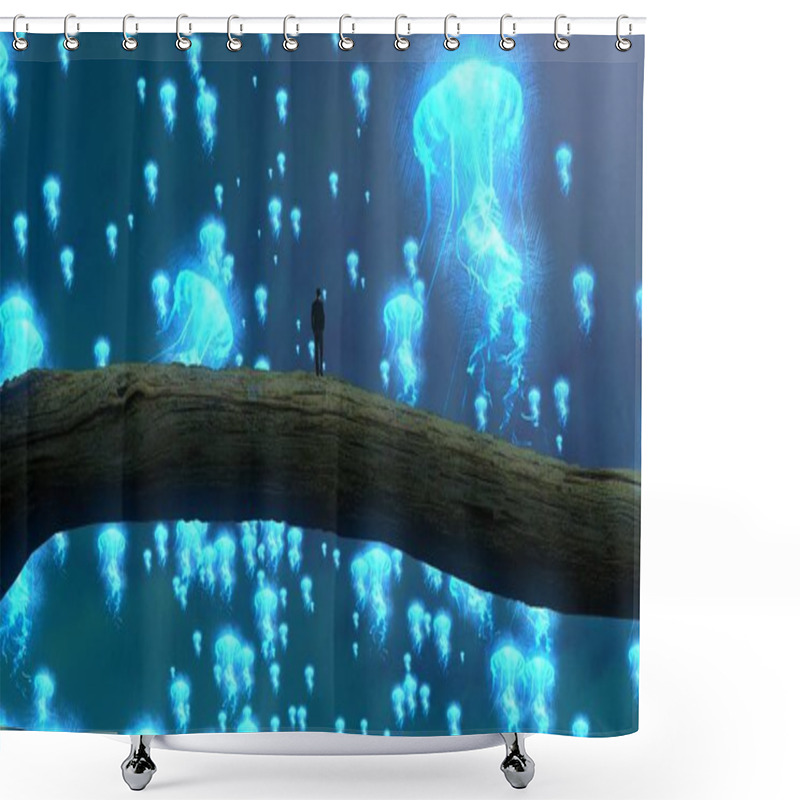 Personality  Abstract Background With Space Shower Curtains