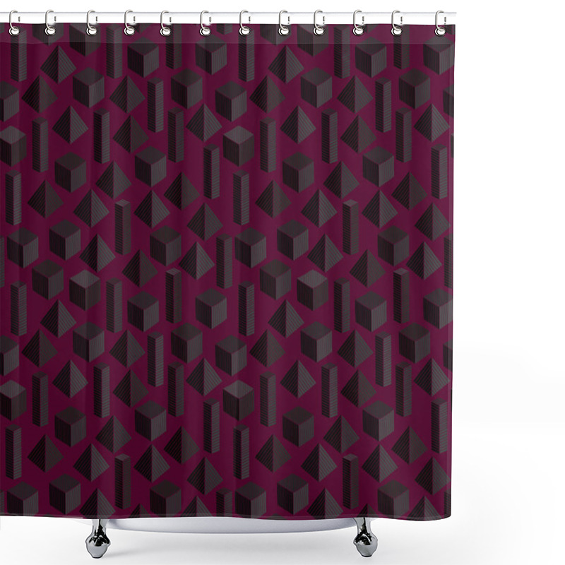 Personality  Decorative Bright Tecture With Geometric Shapes Shower Curtains