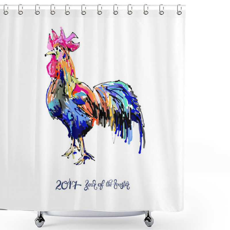 Personality  Original Design For New Year Celebration Chinese Zodiac Signs Wi Shower Curtains