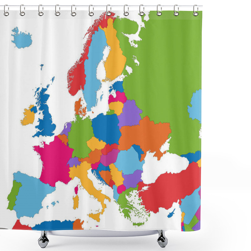 Personality  Europe Map Shower Curtains