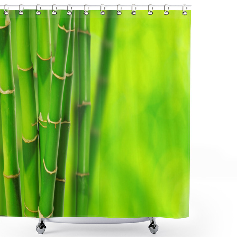 Personality  Green Bamboo Shower Curtains