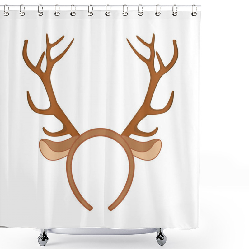 Personality  Reindeer Horns Raster Shower Curtains