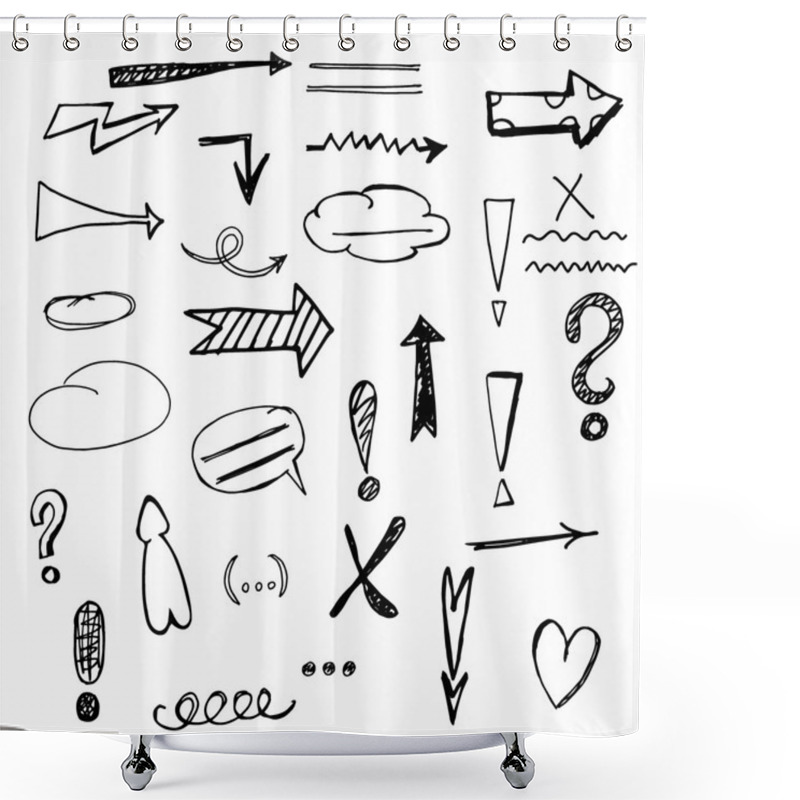 Personality  Arrow & Correction Set Shower Curtains